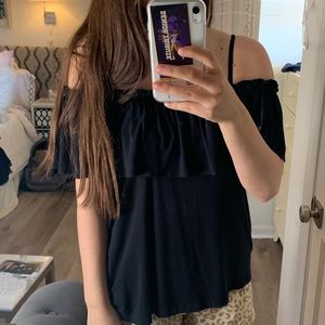 Off the shoulder ruffle top